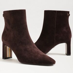 Sam Edelman Pointed Toe Mid Heel Ankle Booties